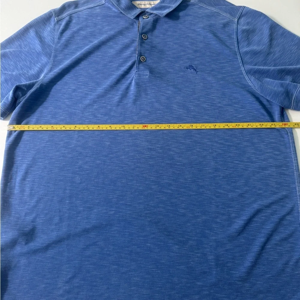 Tommy Bahama Blue Polo Shirt with Classic Collar - Picture 7 of 10